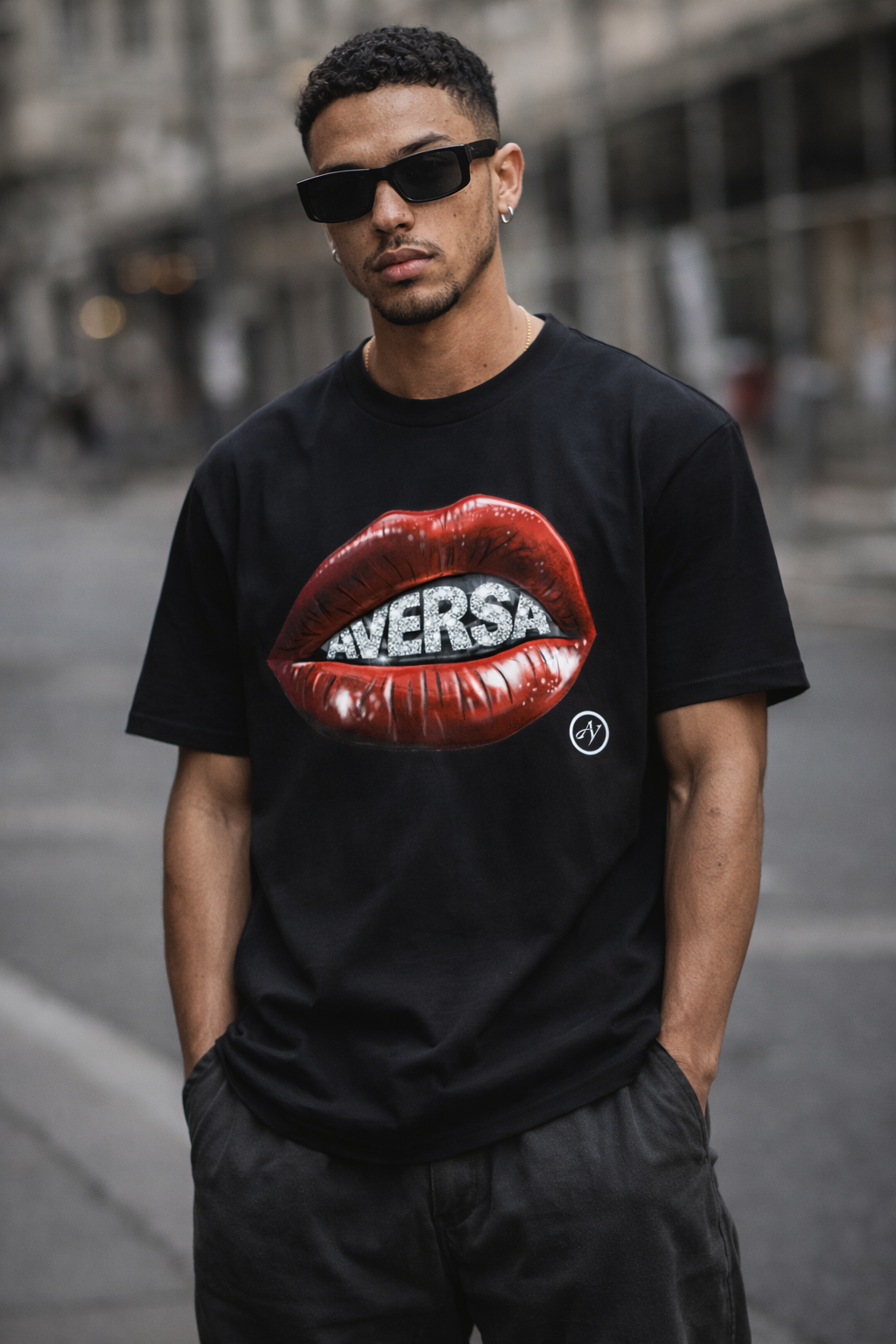 ORIGINAL LIP TEE - BLACK